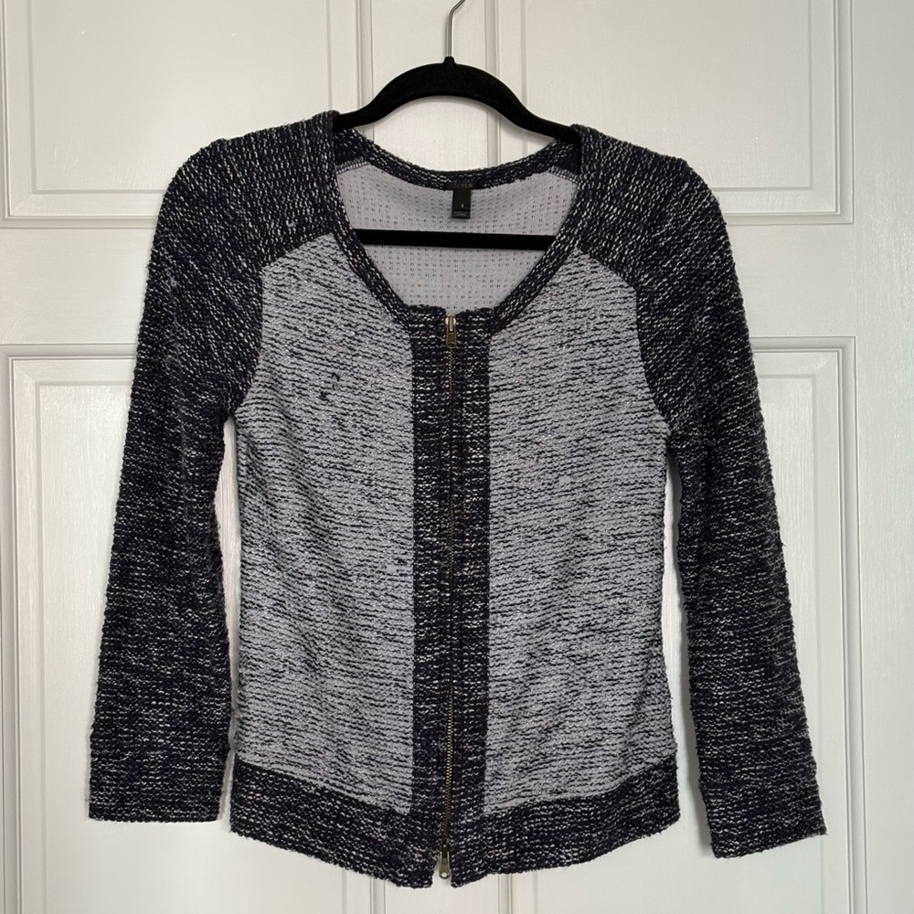 JCrew Navy and Gray sweater jacket